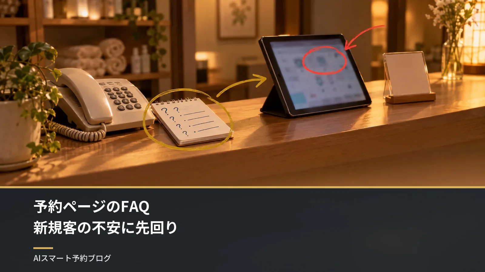 予約ページのFAQ｜新規客の不安に先回り