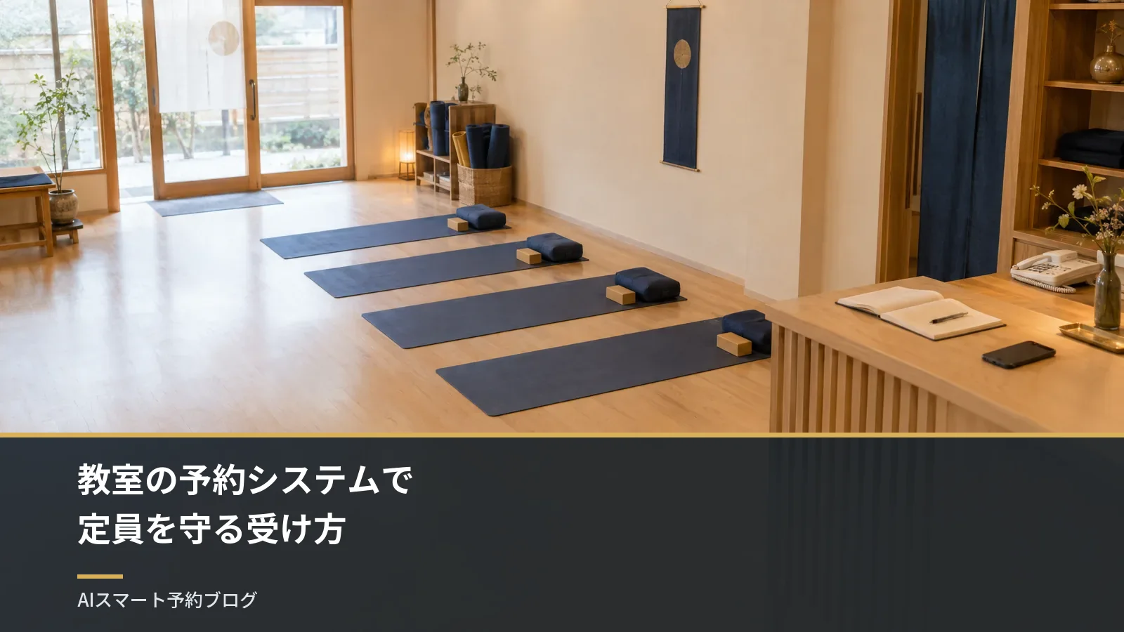 教室の予約システムで定員を守る｜ヨガ教室・料理教室の1日から見る受け方